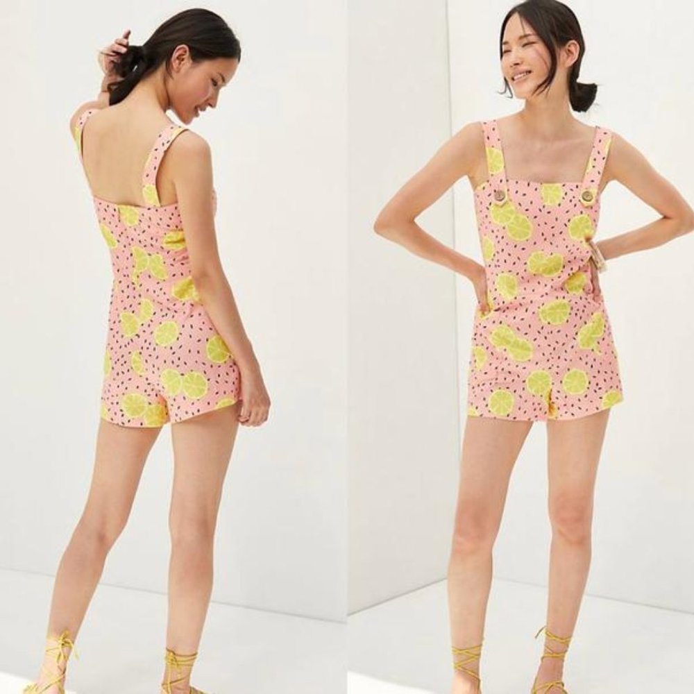 ⭐️ Lemon Fruit Boho Peasant Pop Deco Farm Hipster Hippie Shorts Overall Romper